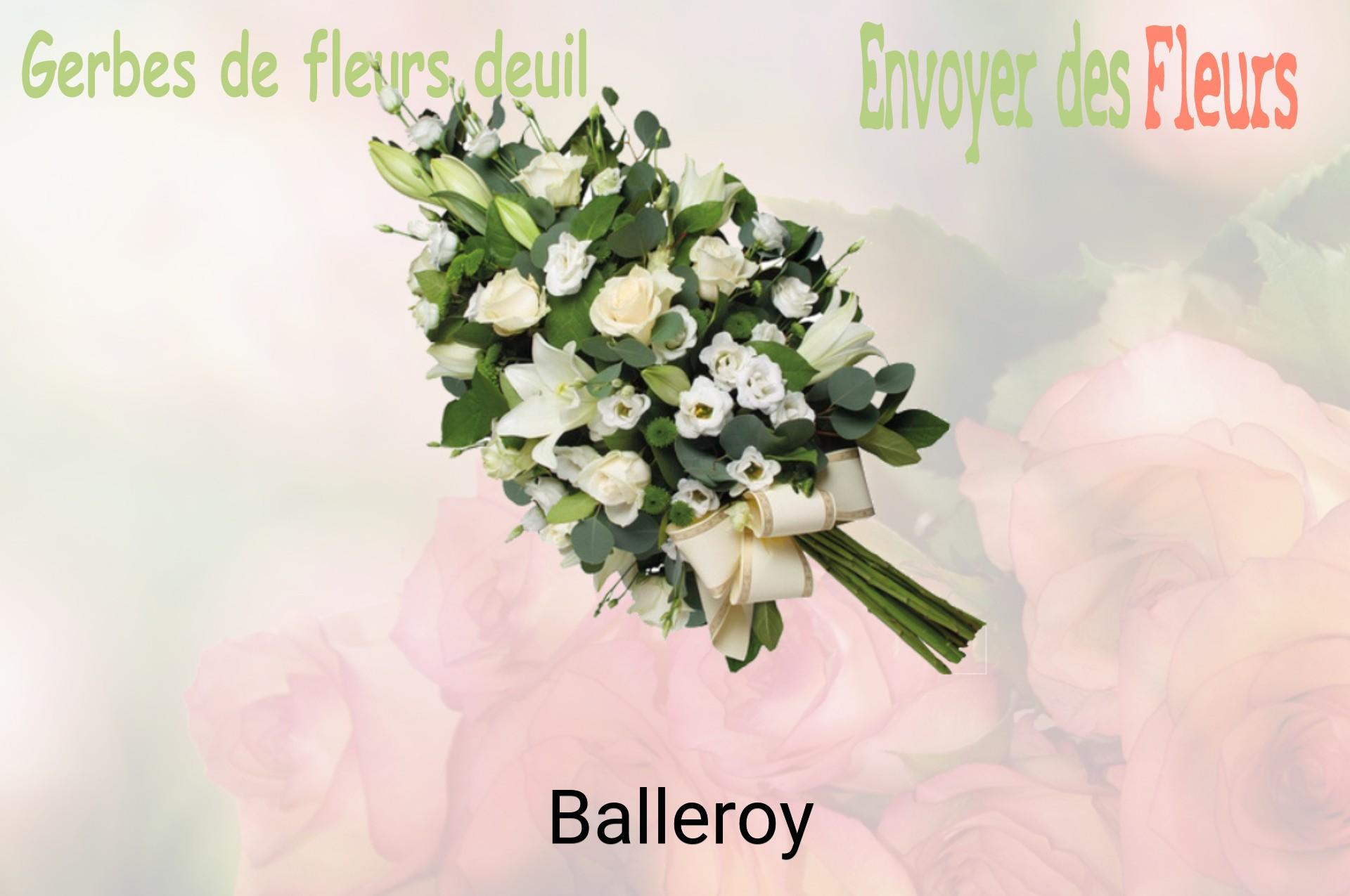 Gerbe de fleurs de deuil livrée à Balleroy